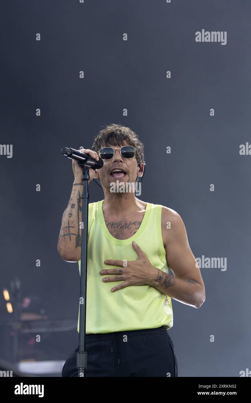 Budapest, Ungarn, 7. August 2024, Louis Tomlinson tritt beim Sziget Festival 2024 auf, Budapest, Ungarn. Quelle: Colin Darbyshire/Alamy Live News Stockfoto