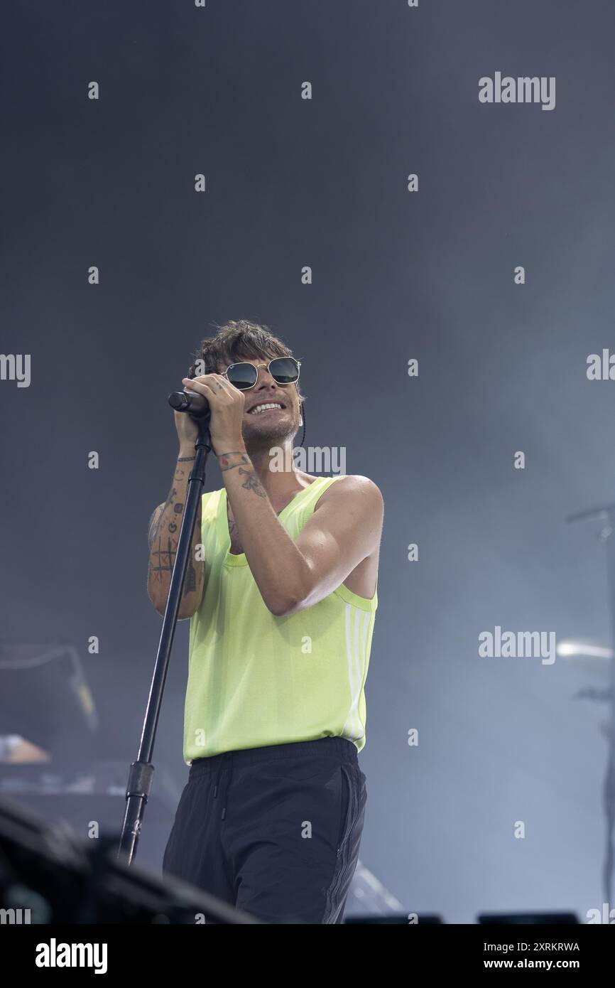 Budapest, Ungarn, 7. August 2024, Louis Tomlinson tritt beim Sziget Festival 2024 auf, Budapest, Ungarn. Quelle: Colin Darbyshire/Alamy Live News Stockfoto