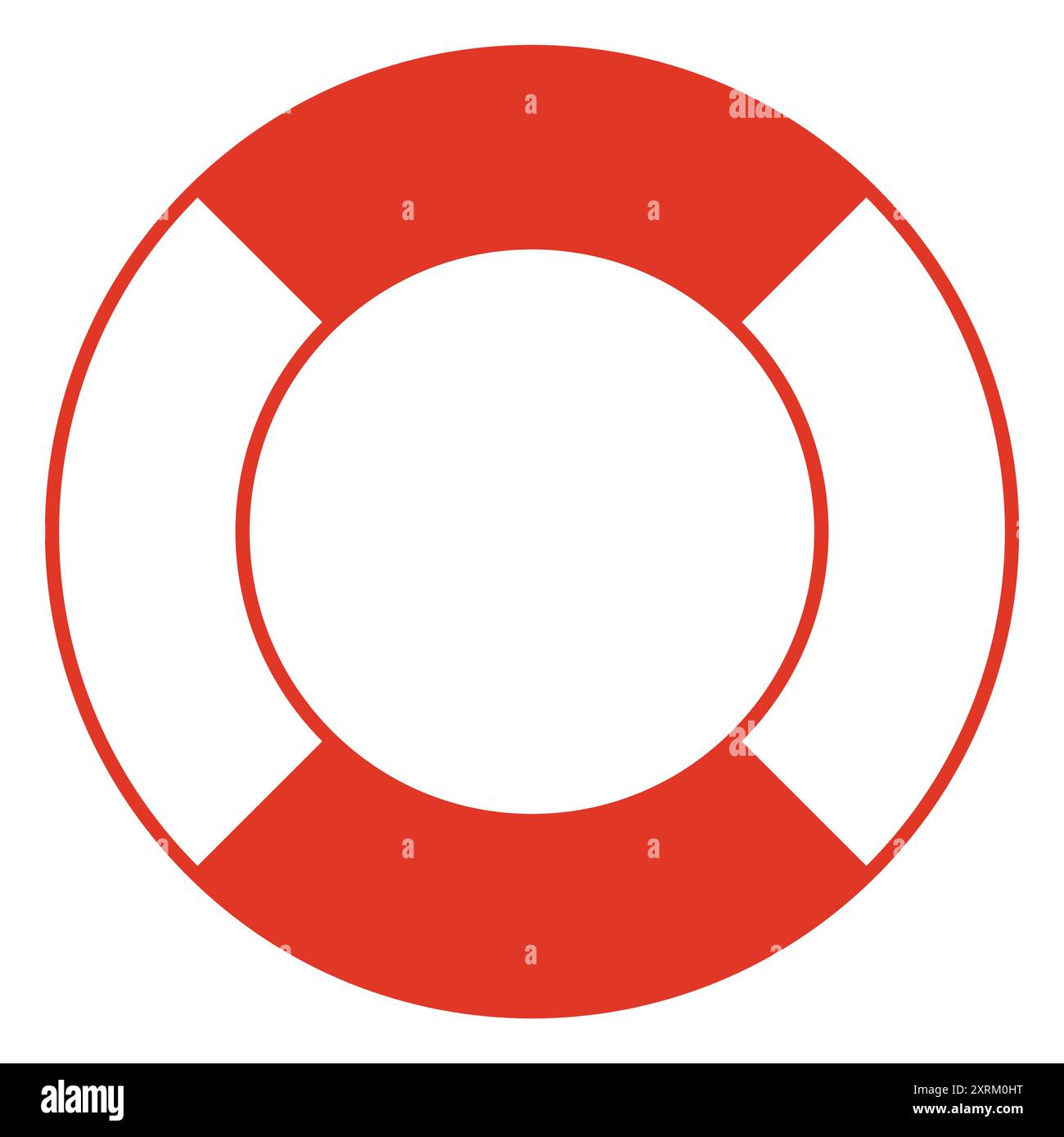 Rettungsring-Illustration, Farbvektor-Symbol Form der Rettungsring-Boje Stock Vektor