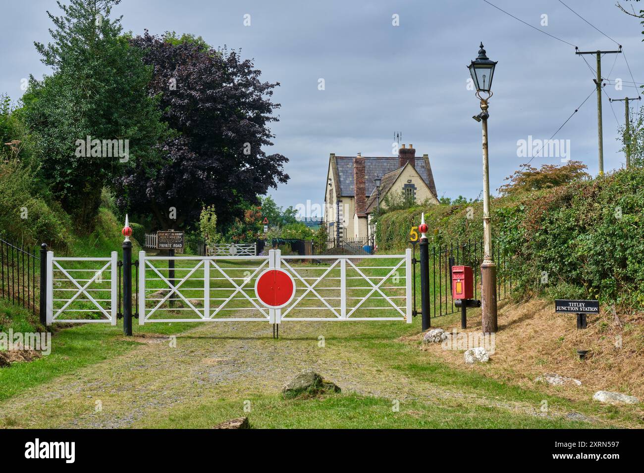 Titley Junction Station (Privatsitz) in der Nähe von Titley, Kington, Herefordshire Stockfoto