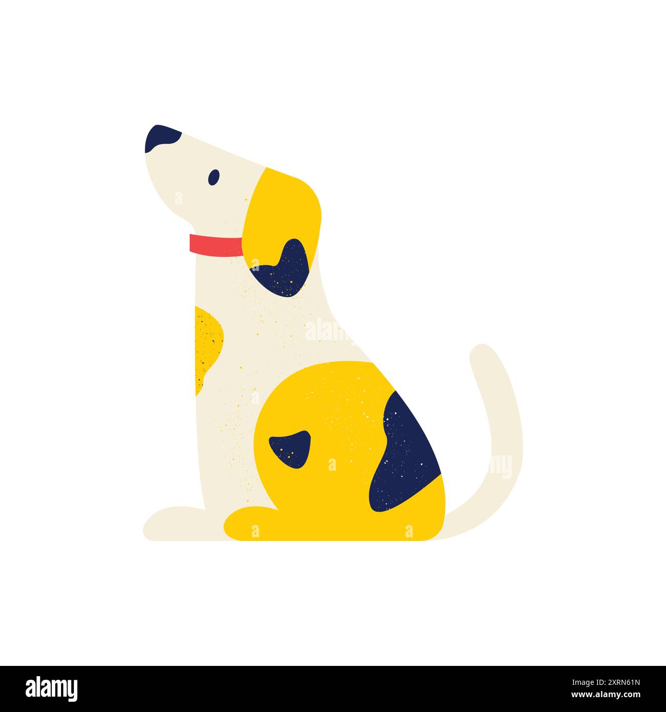 Isolierter Sitzender Hund Stock Vektor