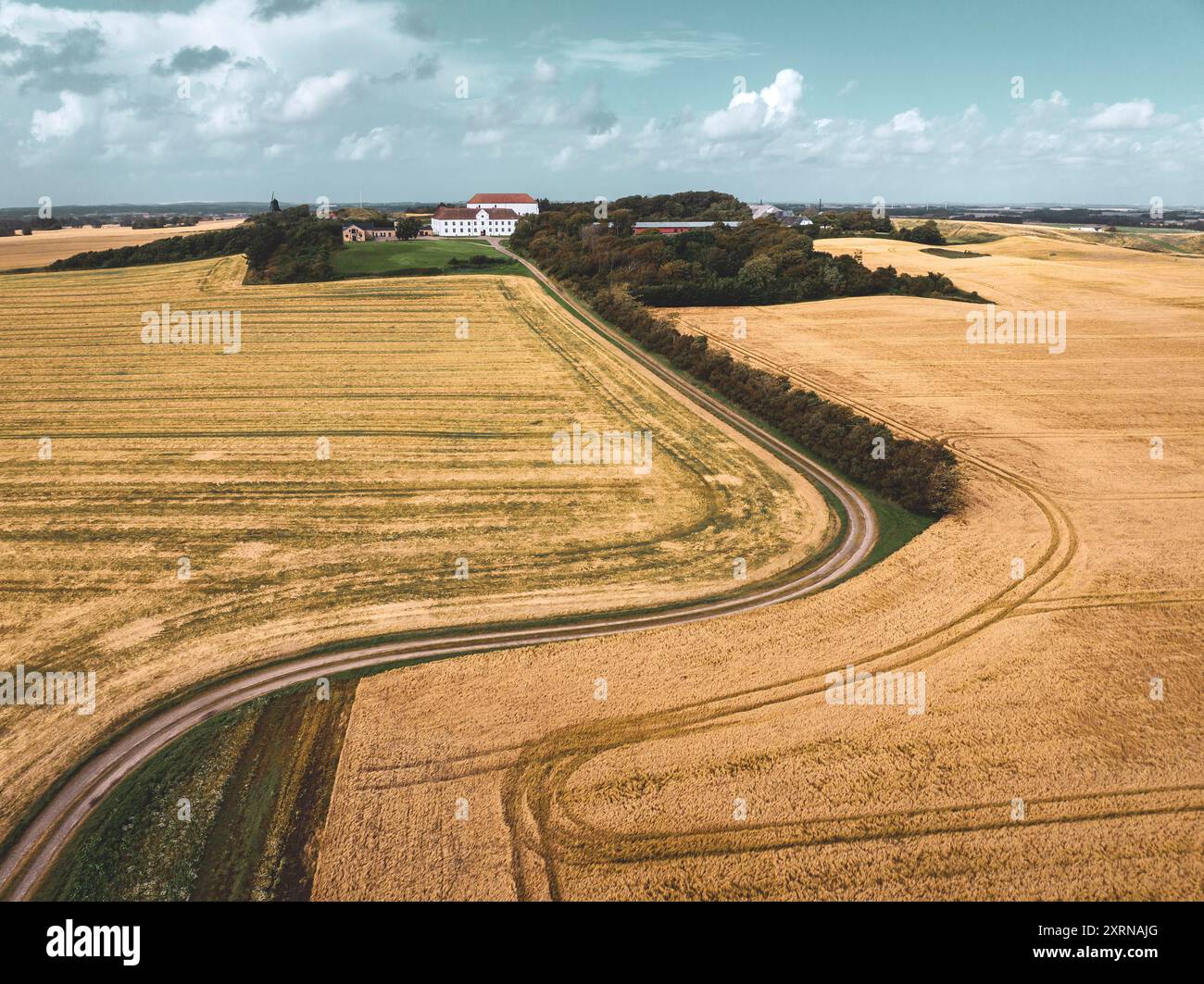 Luftaufnahme der Abtei Børglum in Jütland, Norddänemark Stockfoto