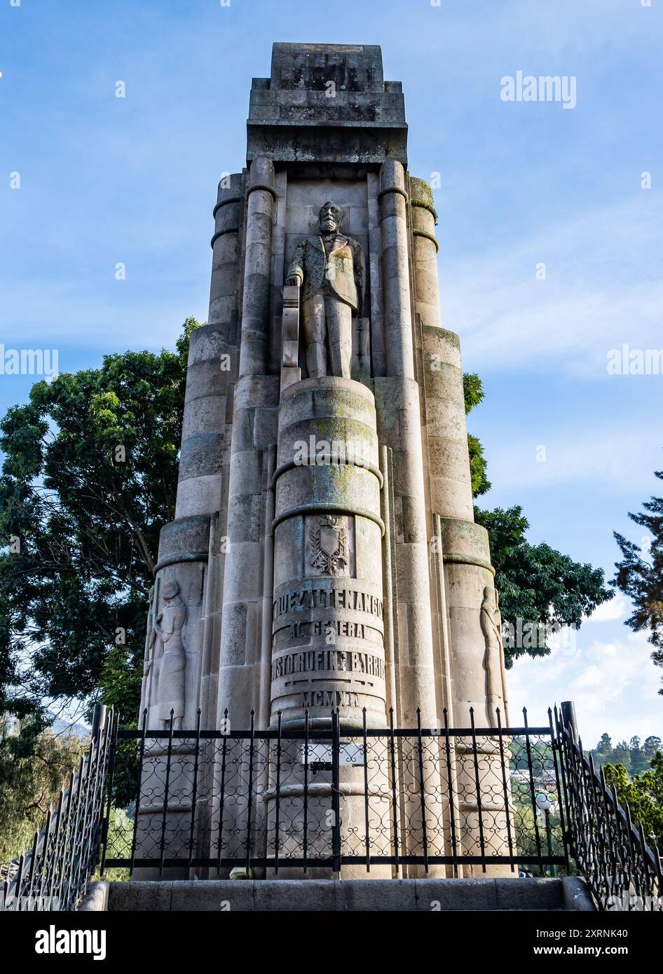 Denkmal im Parque Centro América. Quetzaltenango, Guatemala. Stockfoto