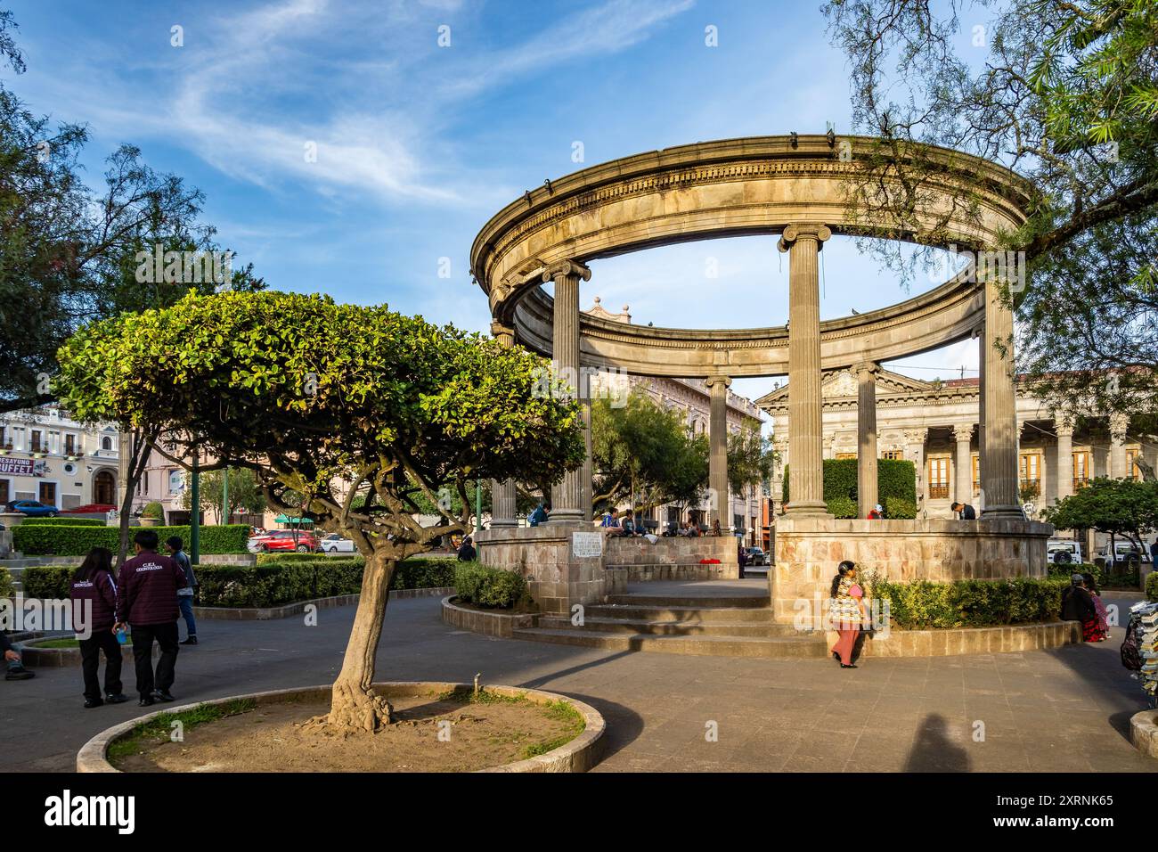 Denkmal im Parque Centro América. Quetzaltenango, Guatemala. Stockfoto