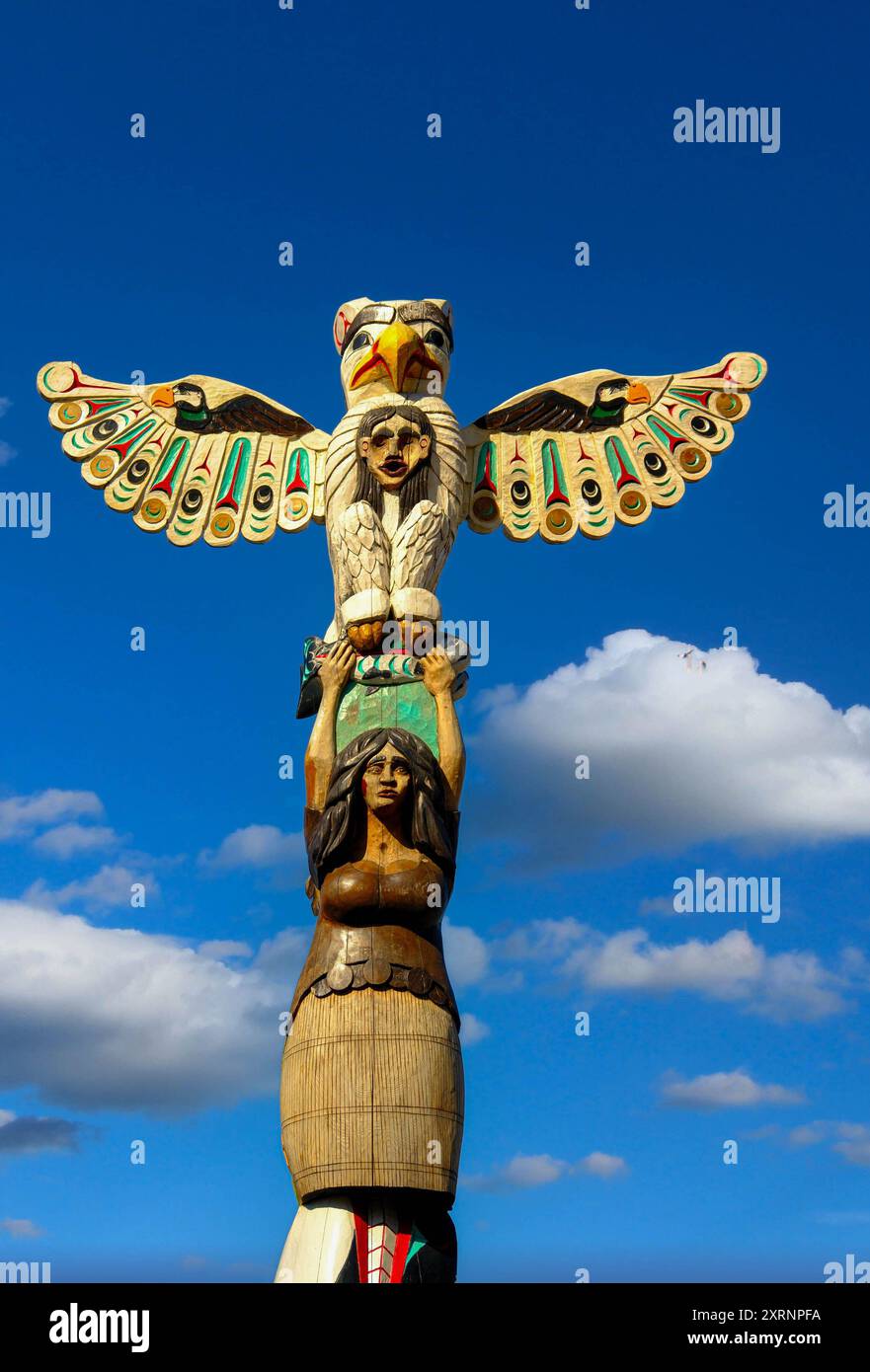 Eagle Totem Pole Stockfoto