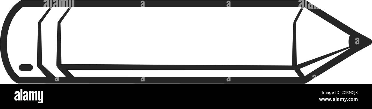 Klassischer hölzerner Bleistiftvektor für Schulsachen mit Kopierraum, um Ihren Namen darauf zu schreiben Stock Vektor