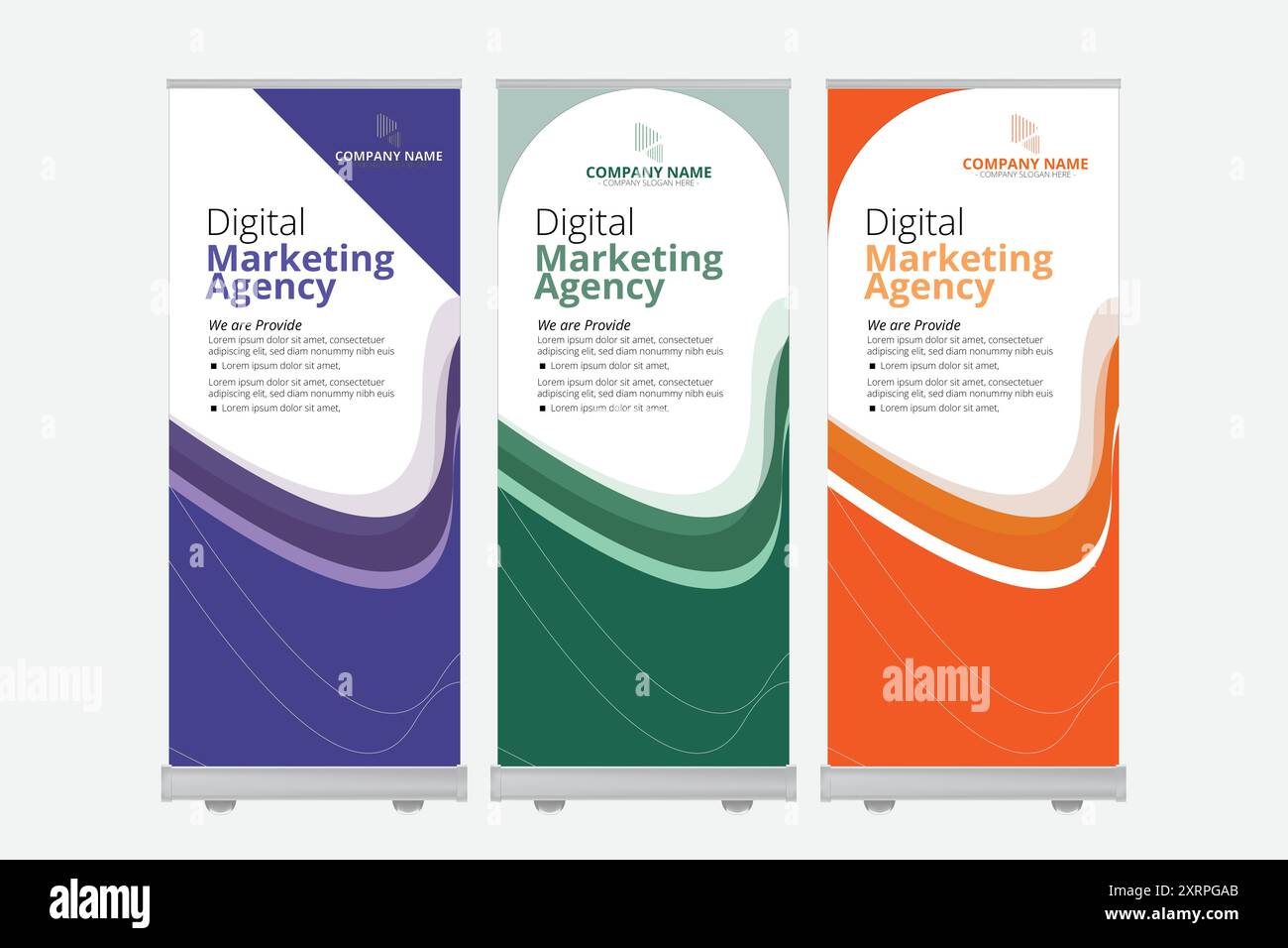 Moderne Rollup Banner Vektorvorlage Stock Vektor