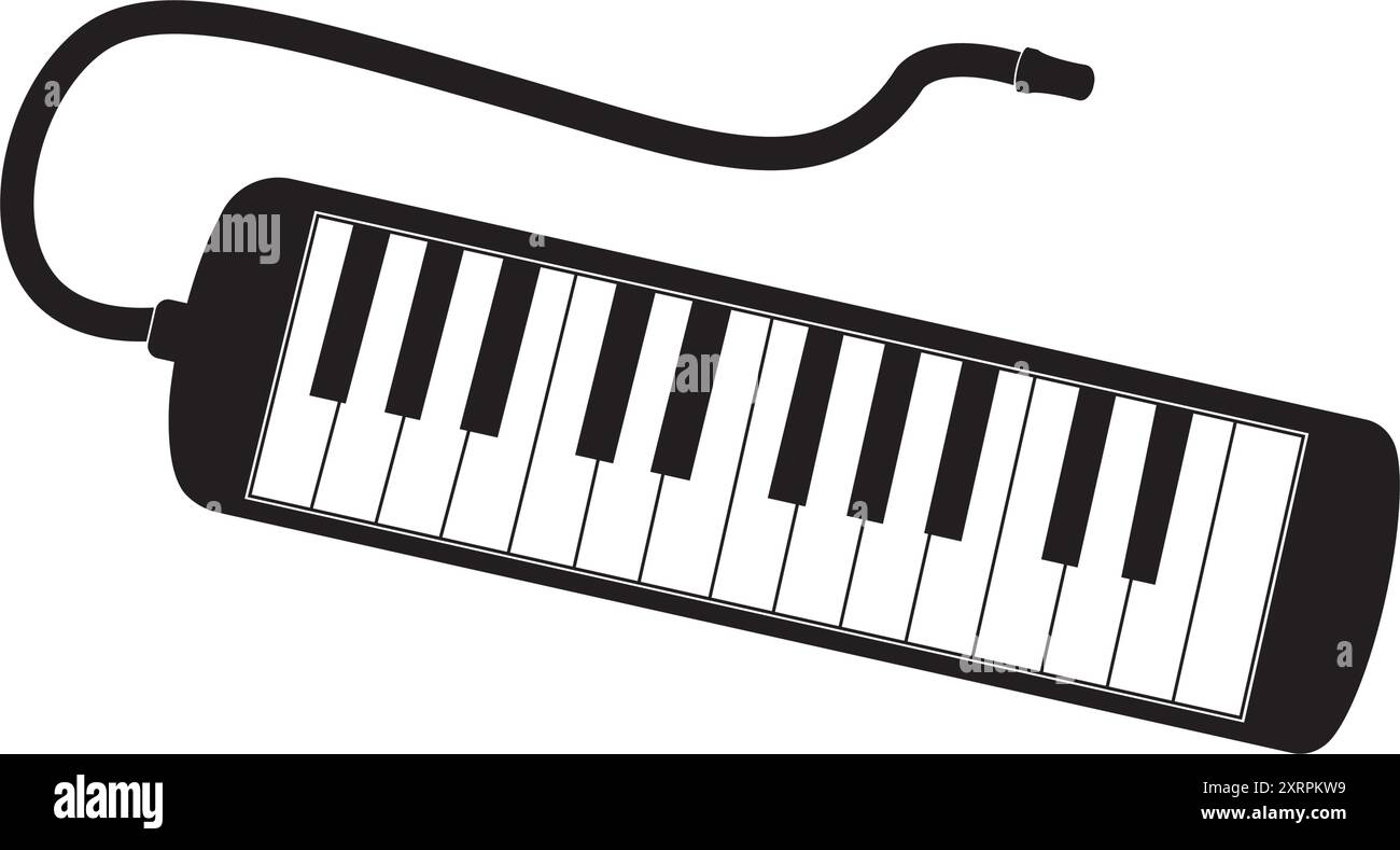 Piano Logo Design Vektor Illustration Stock Vektor