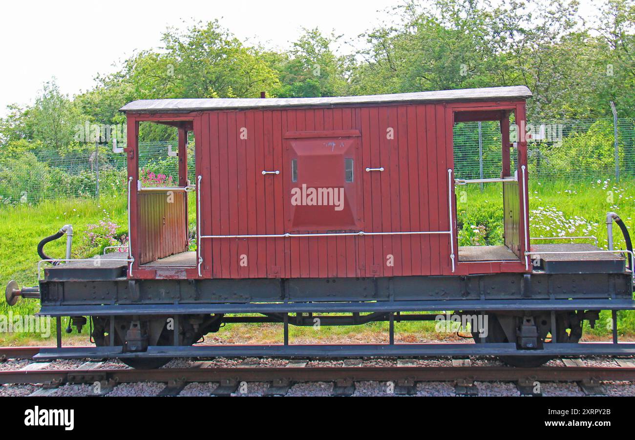 Ein Vintage Railway Train Güterwächter Van Wagon. Stockfoto