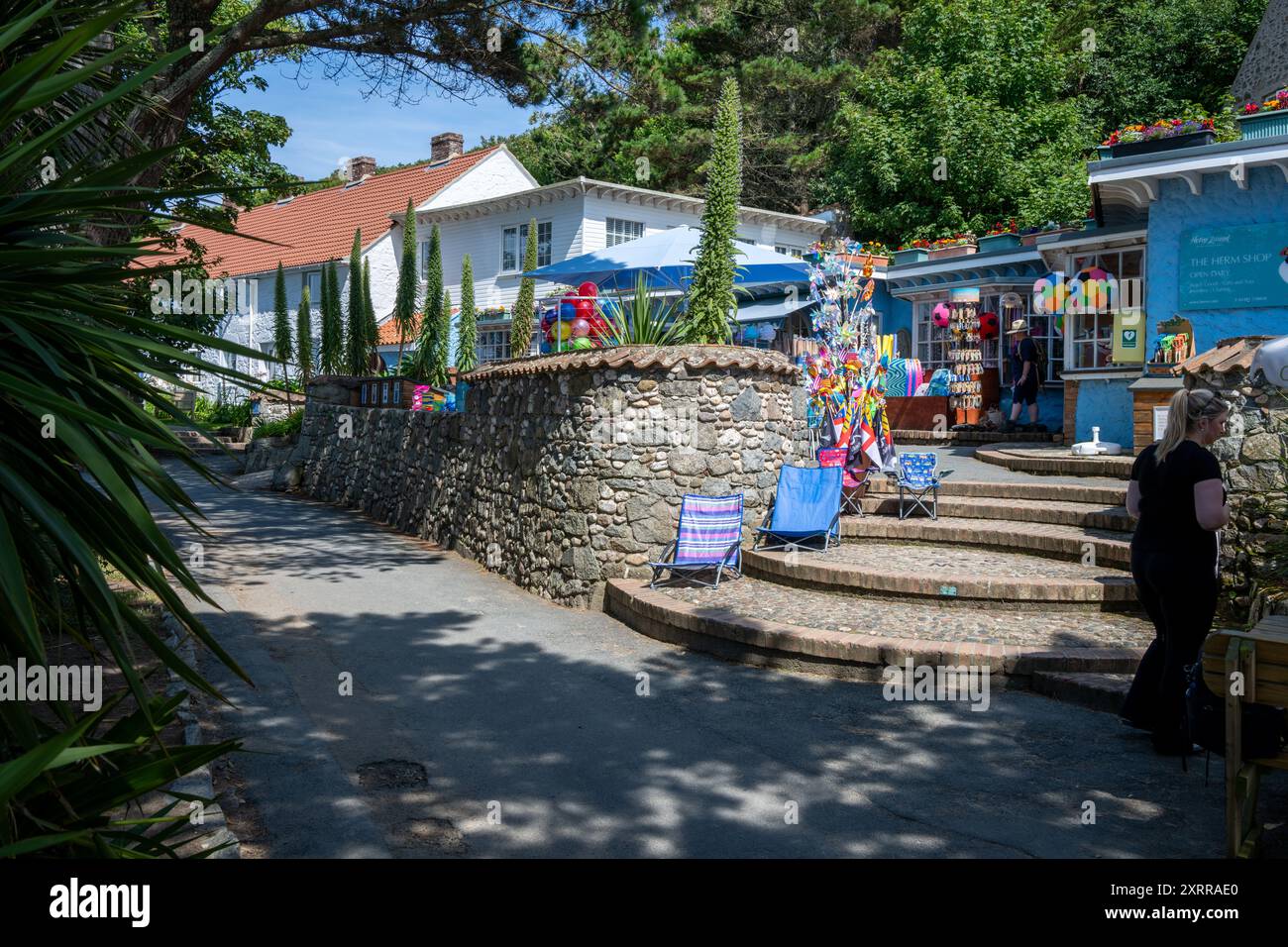 Herm Island Shop, der Essentials, Souvenirs und Geschenke verkauft, Kanalinseln, Großbritannien Stockfoto