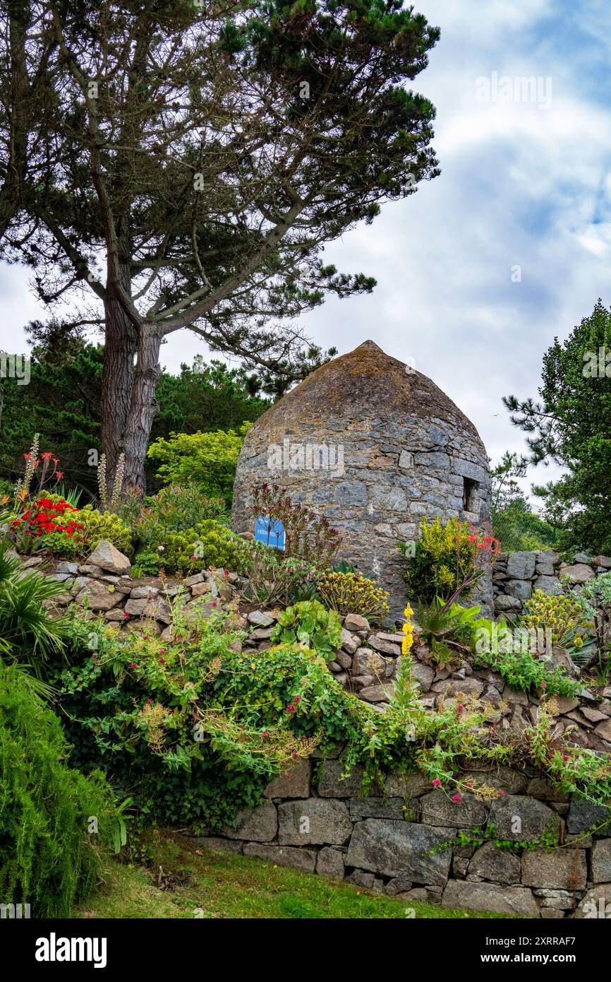 Das kleinste Gefängnis der Welt im Weißen Haus Hotel auf Herm Island, Guernsey, Kanalinseln, Großbritannien Stockfoto