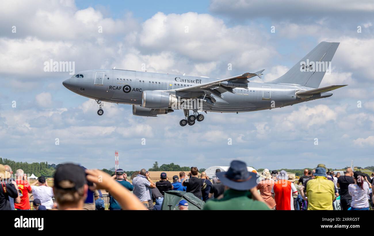 Die Royal Canadian Air Force – Airbus CC-150 Polaris kommt bei der RAF Fairford an, um an der statischen Ausstellung des Royal International Air Tattoo teilzunehmen. Stockfoto