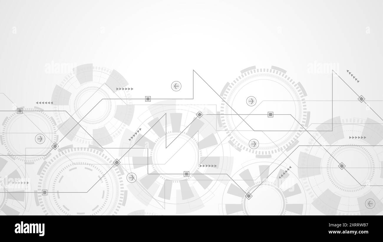Digitale abstrakte technische Hintergrundcodierung. Technologie elektronische Mainboard-Textur. Engineering- und Kommunikationskonzept für Header, Web Stock Vektor