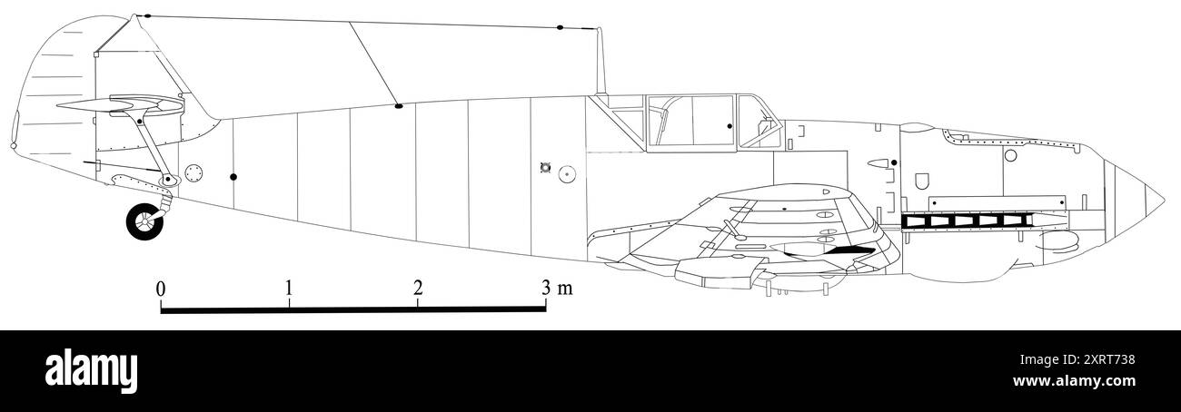 Messerschmitt Bf 109E-7 Stockfoto