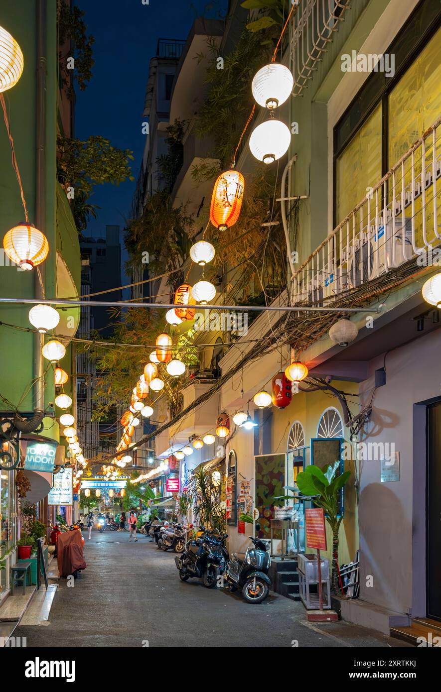 Saigon Japan Town by Night, Ho Chi Minh City, Vietnam Stockfoto