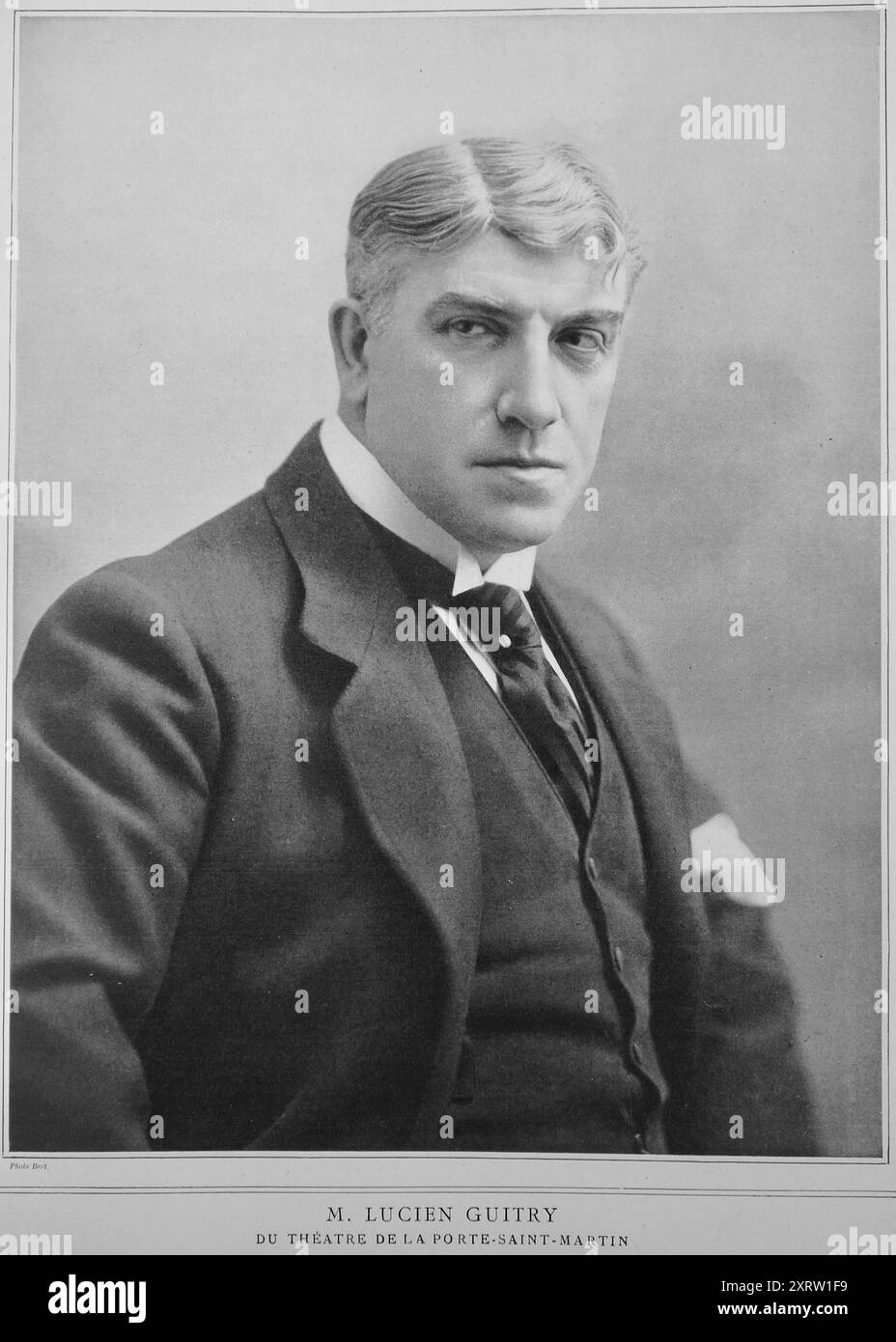Lucien Guitry (französischer Schauspieler) fotografiert von Auguste Bert Stockfoto