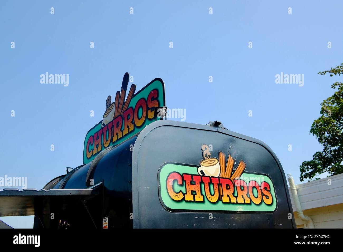 Churros-Minibus Stockfoto