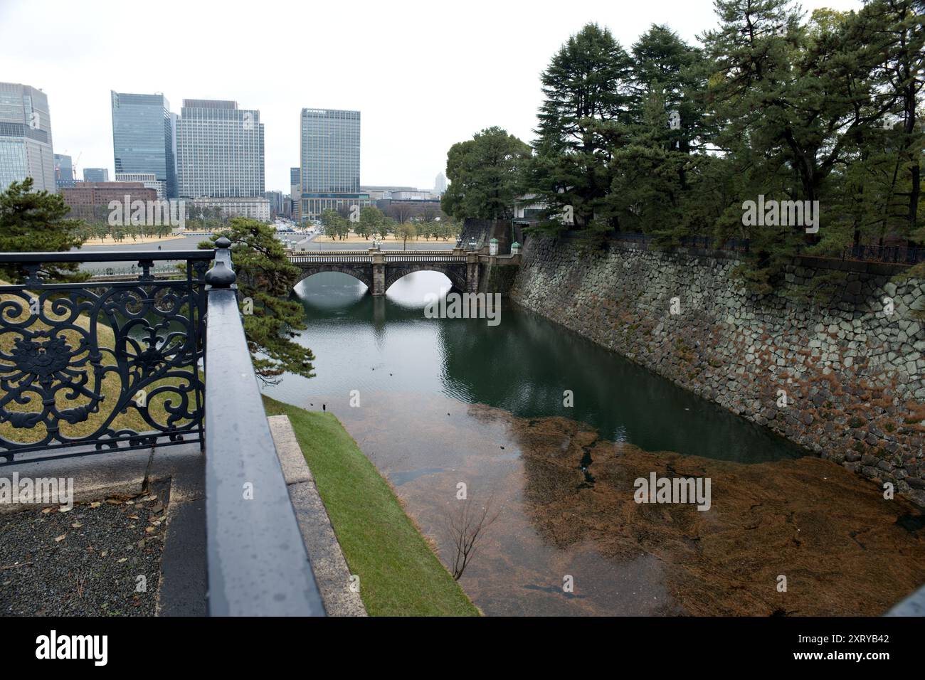 Kaiserpalast und Gelände, Tokio, Japan. Edo, das alte Japan Stockfoto