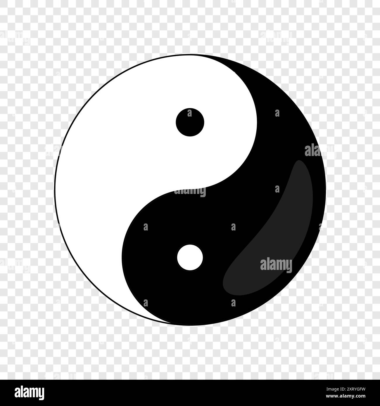 Yin Yang-Symbol. Vektorabbildung Stock Vektor