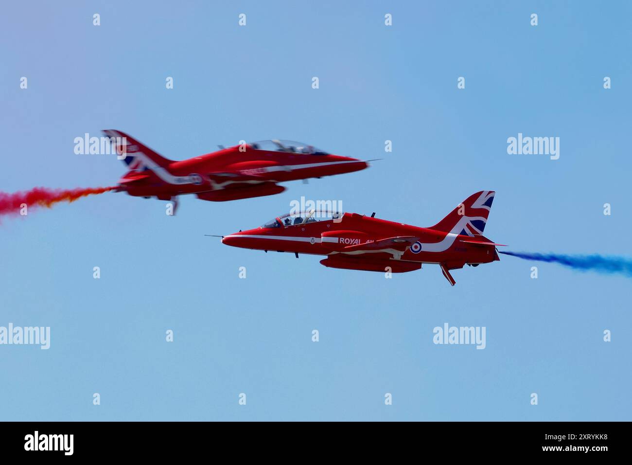 Die Red Arrows auf der Blackpool Air Show - August 2024 Stockfoto