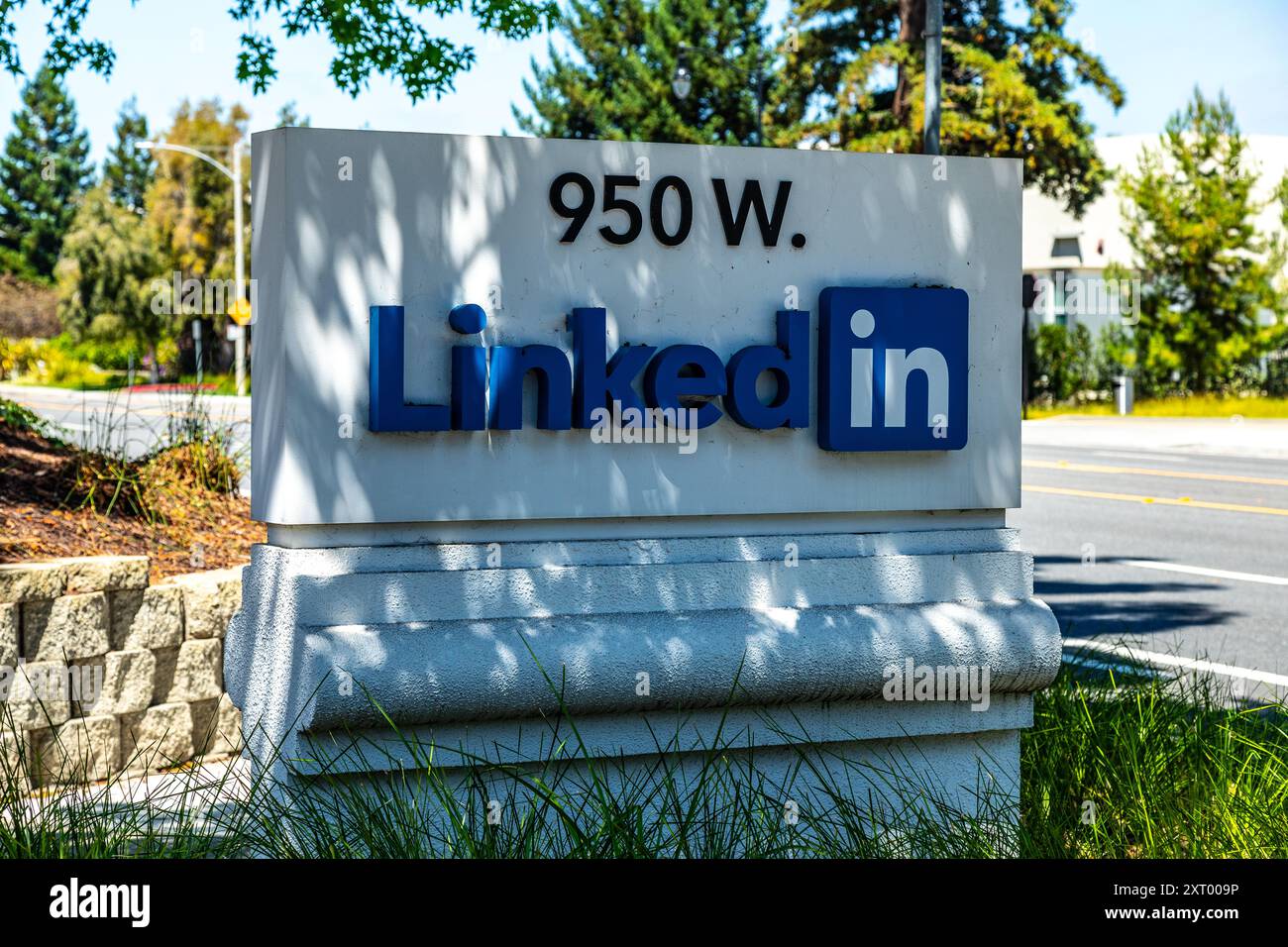 LinkedIn Business und Beschäftigung orientierten Online-Service, der über Websites und mobile Apps in Sunnyvale Kalifornien USA Silicon Valley Stockfoto