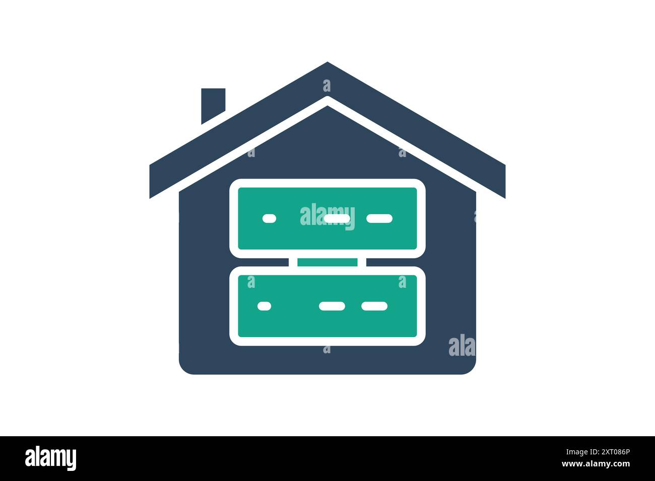 Data Warehouse-Symbol. Mit Big Data arbeiten. Symbol für Filiale. Symbolstil durchgehend. Vektorillustration für Datenanalyselemente Stock Vektor