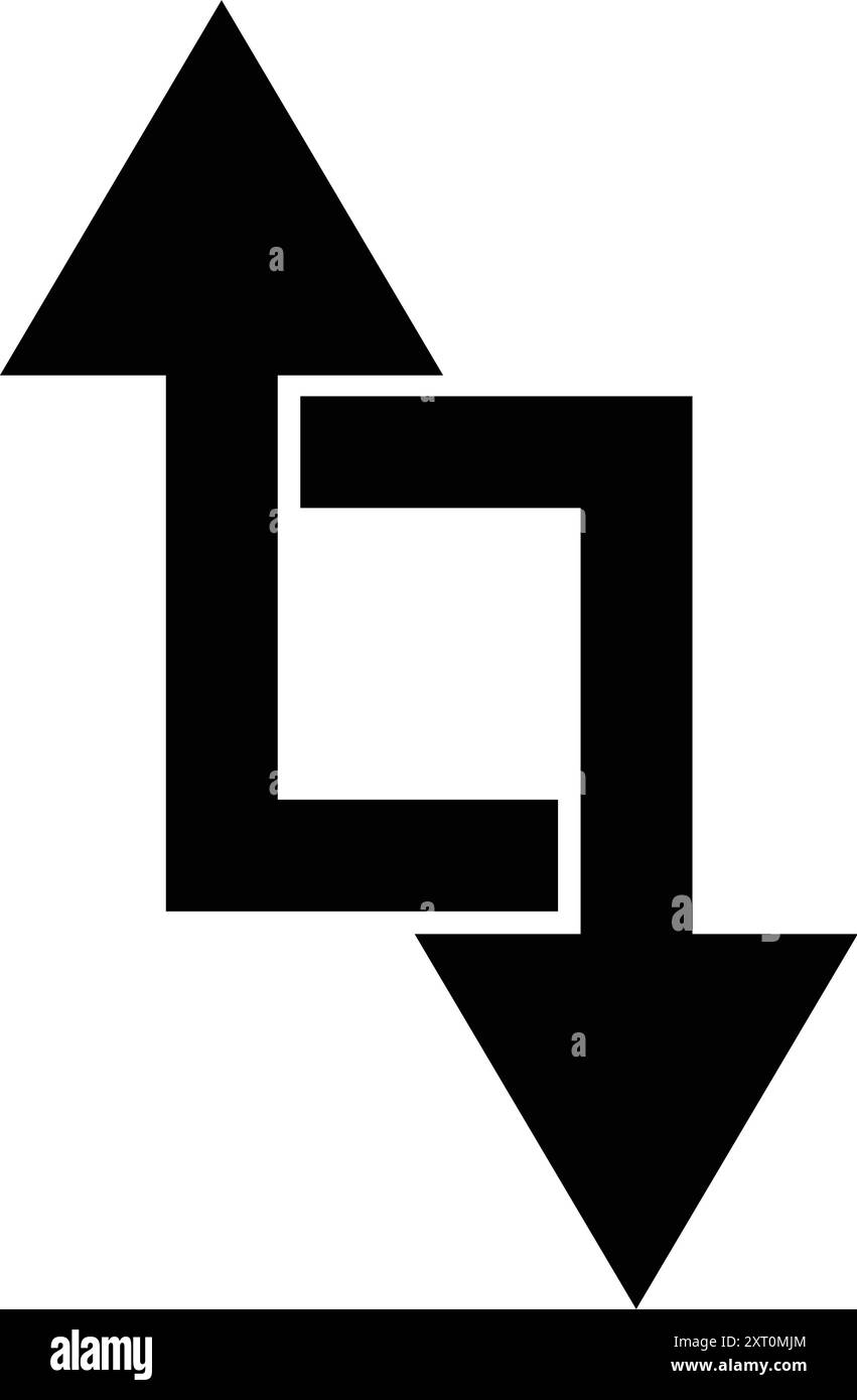 Abbildung des Symbols für die Pfeilübertragung Stock Vektor