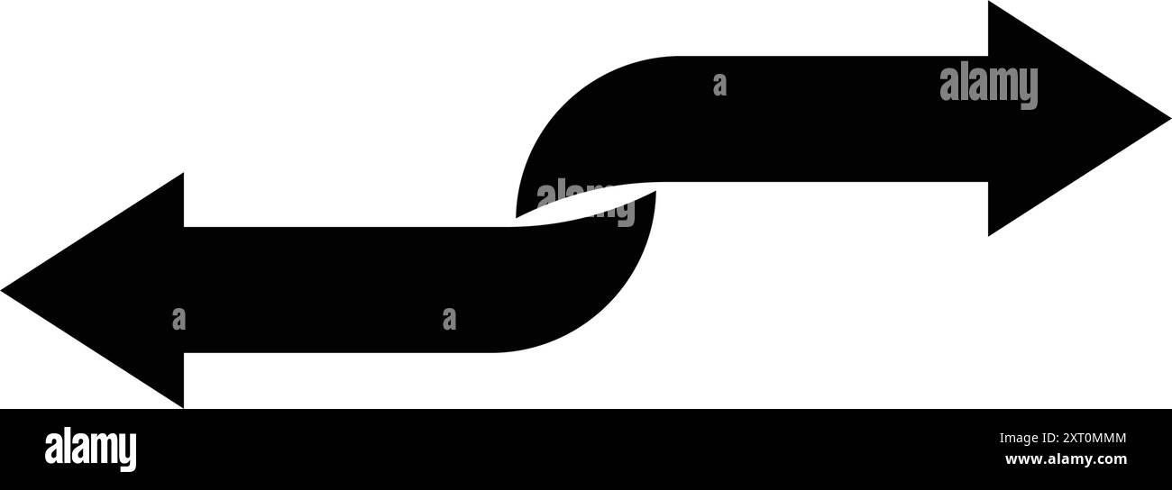 Abbildung des Symbols für die Pfeilübertragung Stock Vektor