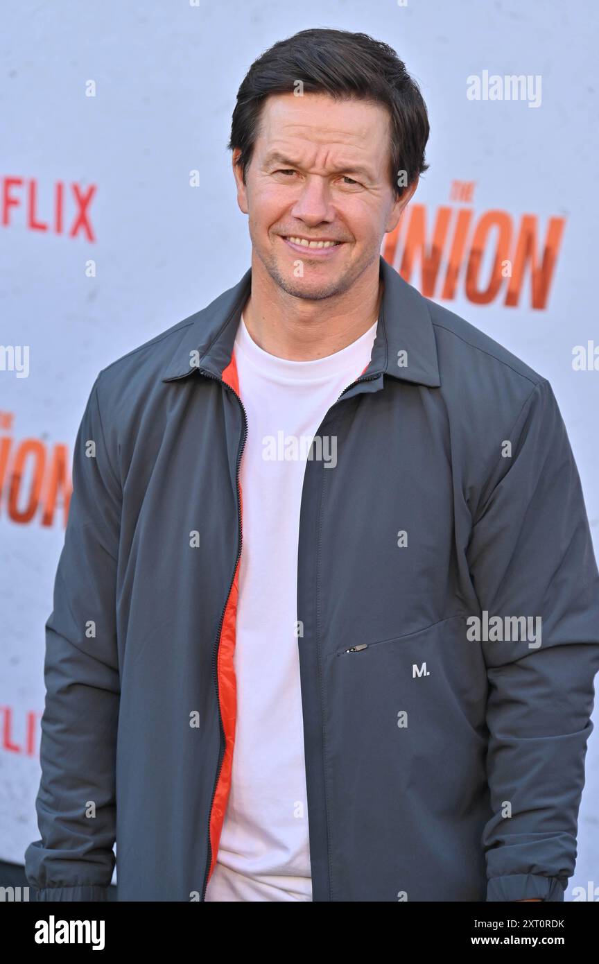 Hollywood, USA - 12. August 2024: Mark Wahlberg nimmt an der Premiere von Netflix's The Union Teil. Stockfoto