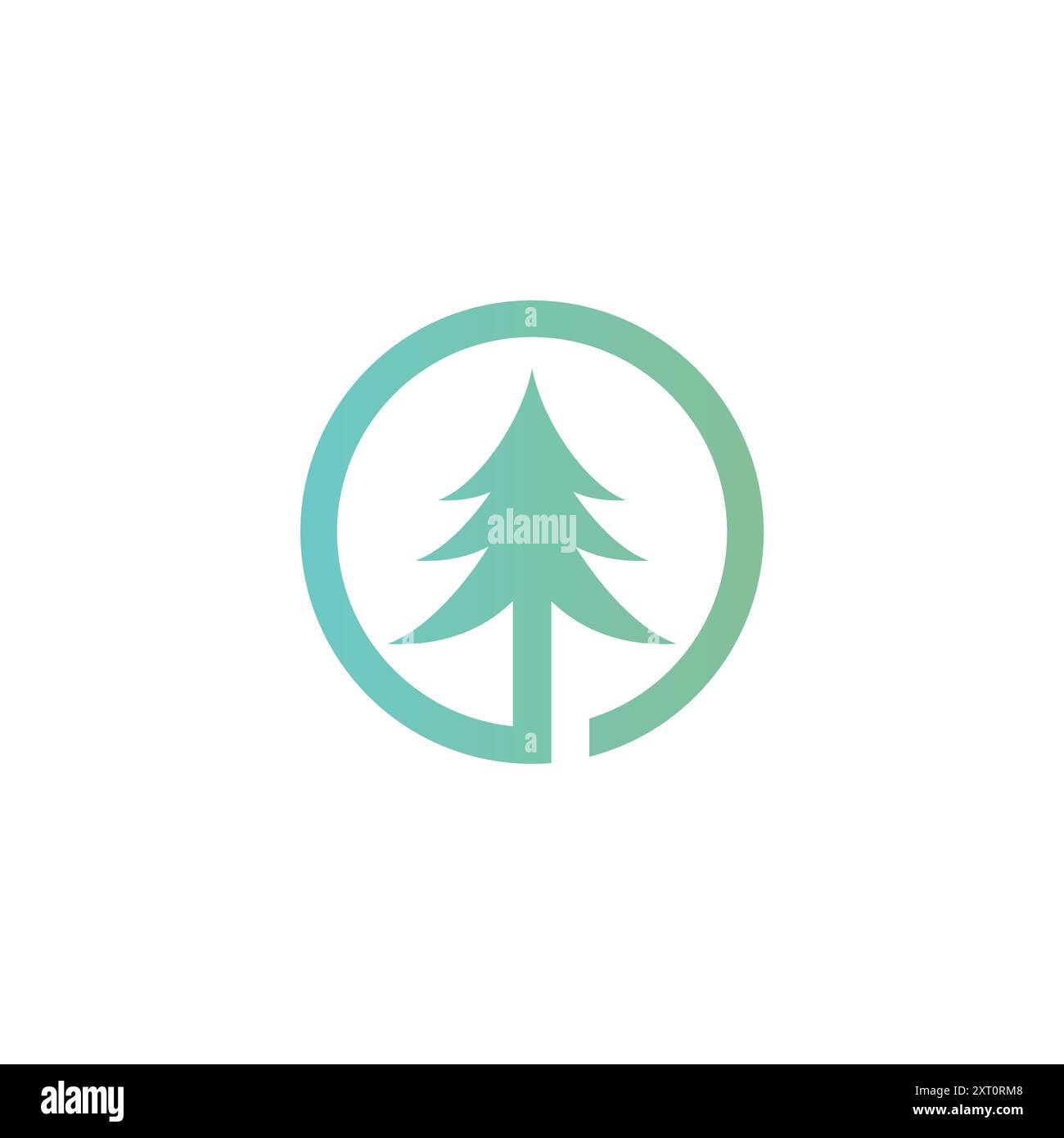 Pine Icon Logo Vektor. Kiefernbaumsymbol Stock Vektor