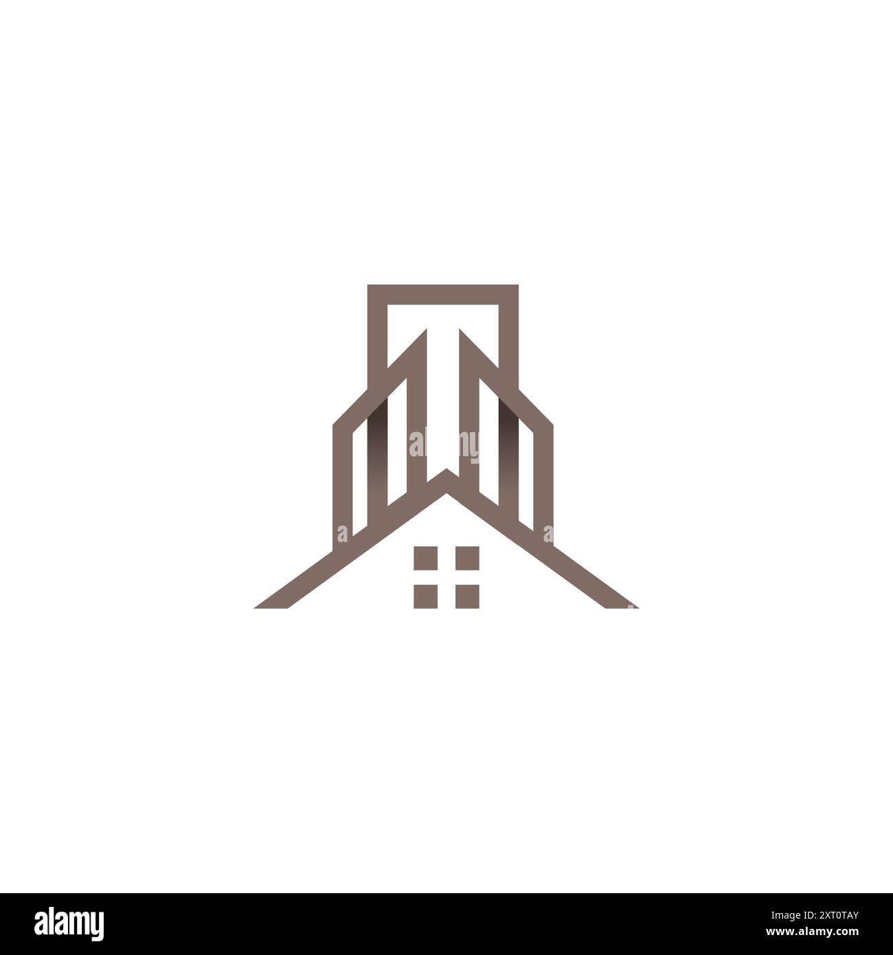 Logovektor Für Wohngebäude. Home-Symbol Der Stadt Stock Vektor