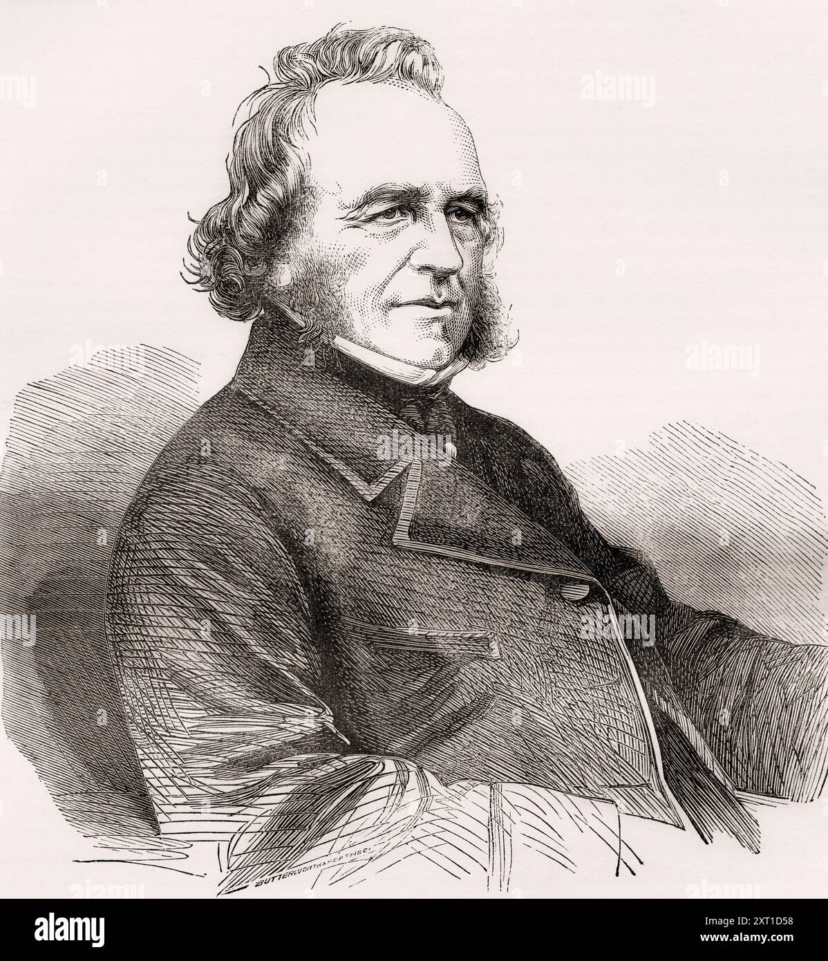Sir Joseph Paxton, 1803–1865. Englischer Gärtner, Architekt, Ingenieur, Parlamentsabgeordneter und Designer des Kristallpalastes. Aus Cassells Illustrated History of England, veröffentlicht um 1880. Stockfoto