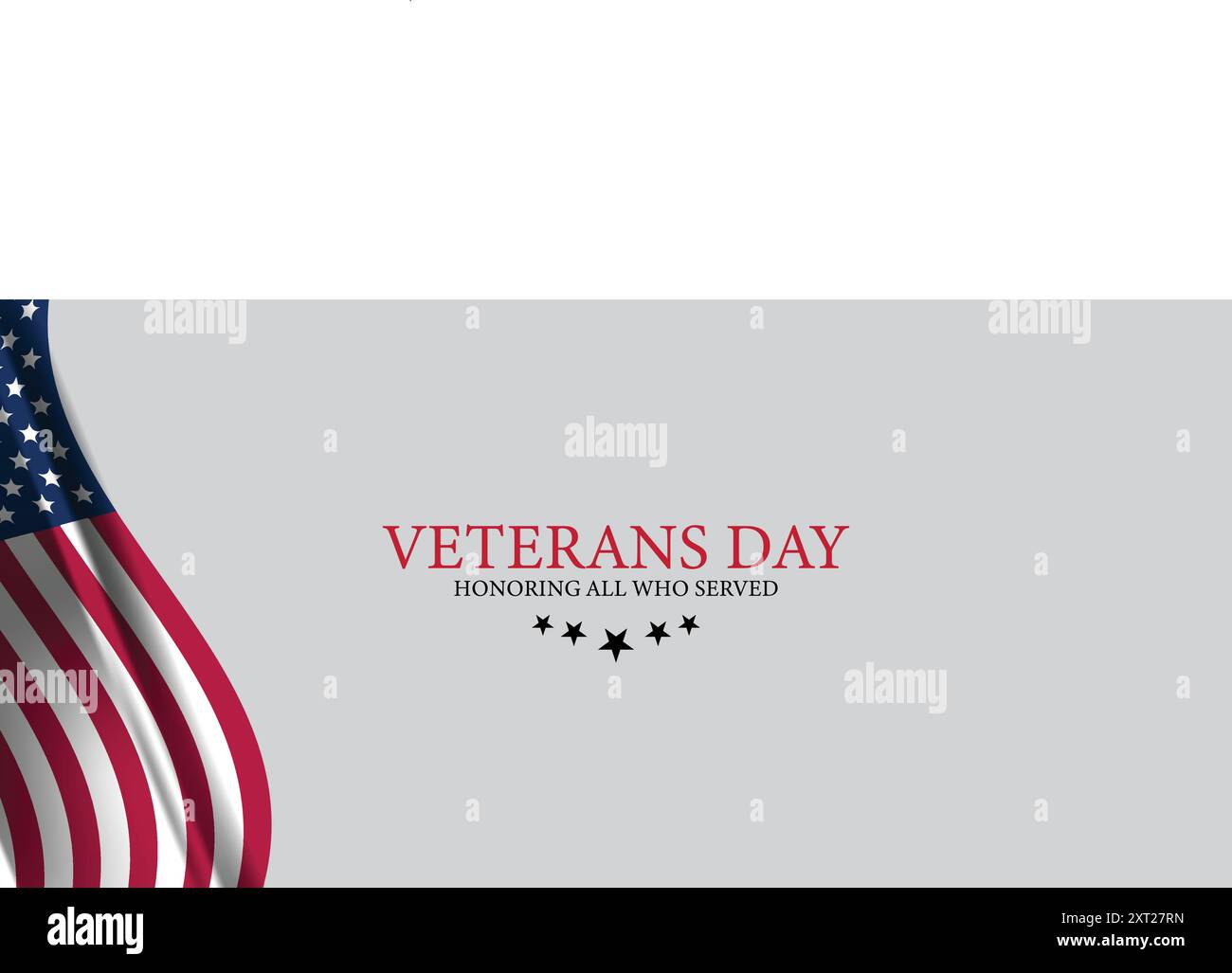 Veterans Day Reflections zu Ehren der Opfer unseres Militärs Stock Vektor
