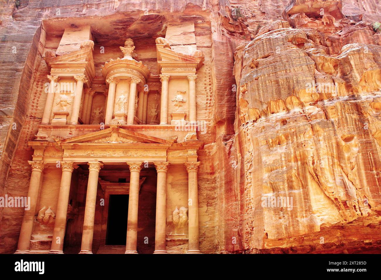 Petra Schatzkammer des Pharaos, Jordanien Stockfoto
