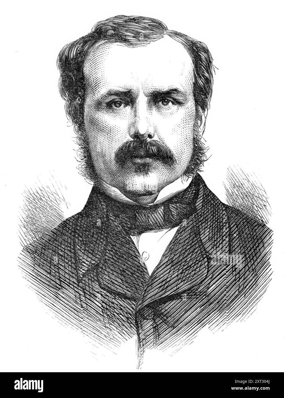 Das neue französische ministerium: Marquis de Talhouet (öffentliche Arbeiten), 1870. "Besonders auffällig sind die Vertreter des linken Zentrums. Herr le Marquis de Talhouet, Minister für öffentliche Arbeiten, ist Stellvertreter der Sarthe. 1849 wurde er zum Mitglied der Legislative Assembly gewählt. Durch Geburt mit einer alten und edlen Familie verbunden, besitzt er ein großes Vermögen und ist ein Mann von großem Geist. Sowohl im Land als auch in der Versammlung besetzt er eine sehr einflussreiche Station. Er widersetzte sich dem Kaiser als Präsident, protestierte gegen den Staatsstreich und wurde nach diesem Ereignis in Vincennes inhaftiert. Stockfoto