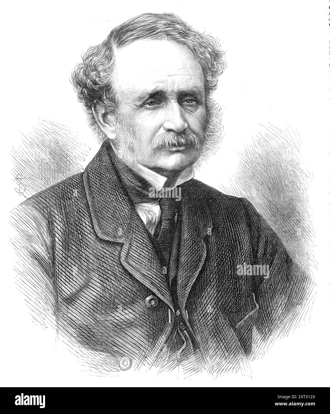 Der verstorbene General, der Hon. C. Grey, 1870. Kupferstich aus einer Fotografie von W. und D. Downey. Colonel Grey fungierte für einige Zeit als Privatsekretär seines Vaters, als erster Lord des Finanzministeriums, und saß im Parlament von 1831, im liberalen Interesse, als M.P. für High Wycombe... es war bei seiner letzten Wiederwahl im Dezember 1834, dass er nicht weniger als Mr. Disraeli als sein Gegner hatte, der damals radikale Meinungen behauptete und 128 Stimmen gegen 147 Stimmen für den Hon. Charles Grey befragte. Nach der Thronbesteigung Ihrer Majestät wurde er zu einer ihrer Equeries ernannt und diente als Privat Stockfoto