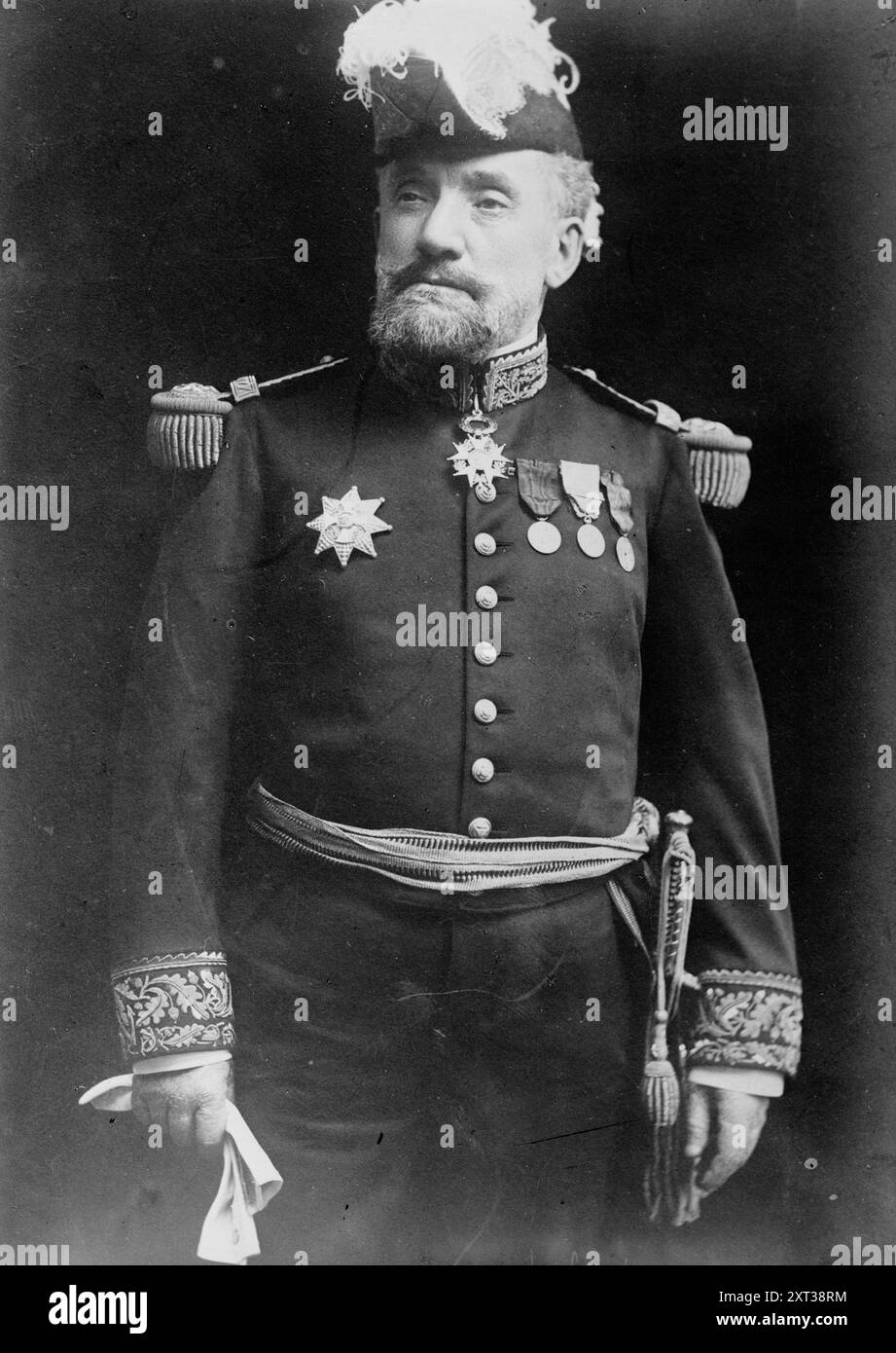 Admiral La Pereyre, zwischen 1910 und 1915. Zeigt das Porträt von Augustin Manuel Hubert Gaston Boue&#xb4; de Lapayrere (1852–1924), einem französischen Admiral während des Ersten Weltkriegs Stockfoto