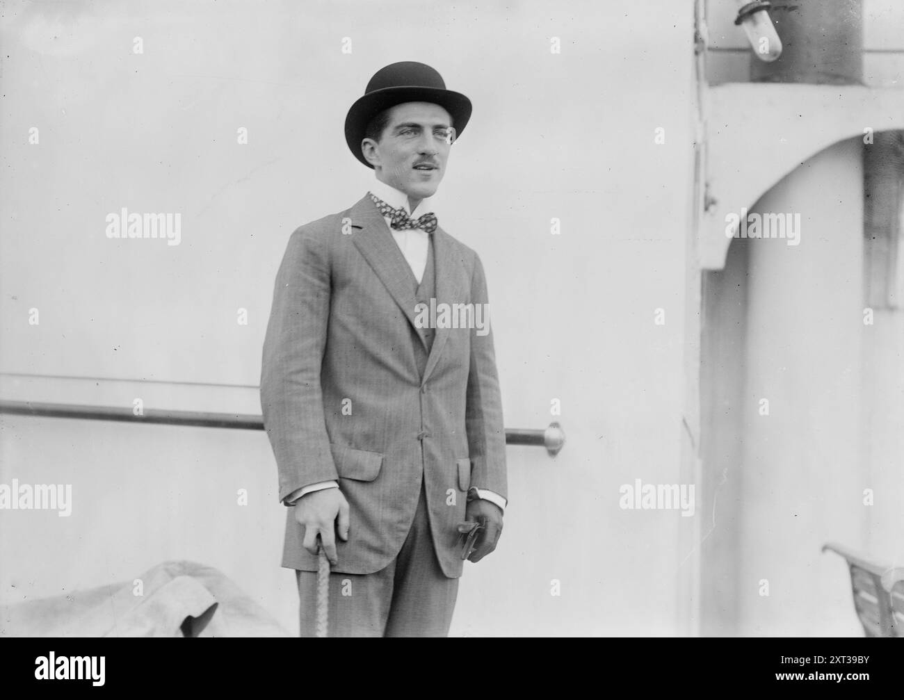 Alex. R. Wheeler, zwischen c1910 und c1915. An Bord der Lusitania im Hafen von New York. Stockfoto