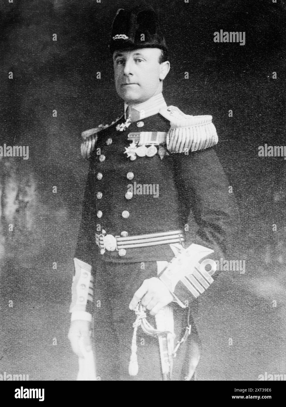 Admiral Jellicoe, 1914. Zeigt Admiral John Jellicoe, 1. Earl Jellicoe (1859–1935), der während des Ersten Weltkriegs in der britischen Royal Navy diente Stockfoto