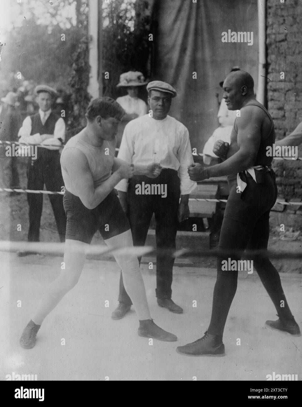 Marty Cutler, Burns, Jack Johnson, zwischen 1910 und 1915. Stockfoto