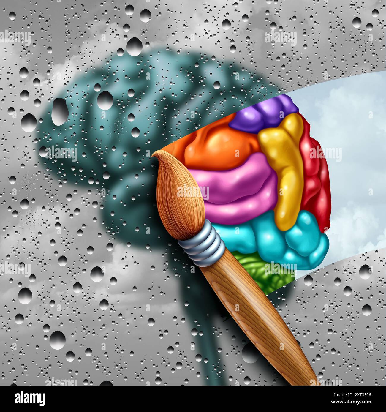 Kunsttherapie und künstlerische Therapien zur Unterstützung der emotionalen Heilung und psychischen Gesundheit therapeutische Künste Psychotherapie Behandlung Hilfe bei der Kreation Stockfoto