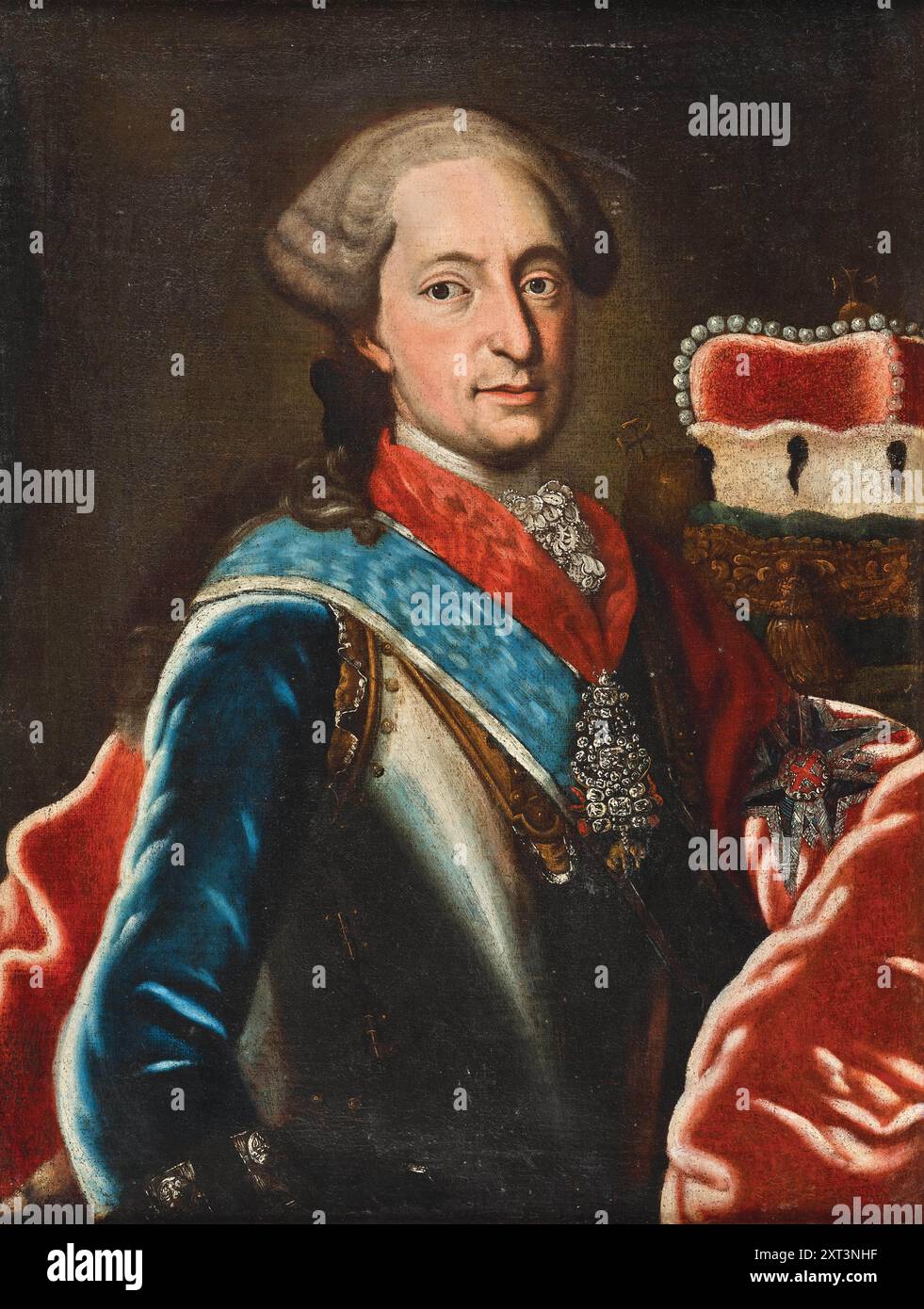 Porträt von Maximilian III. Joseph (1727-1777), Kurfürst von Bayern, um 1750. In der Sammlung der Privatsammlung gefunden. Stockfoto