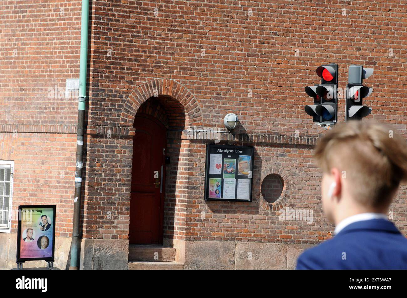 Kopenhagen/Dänemark/13. August 2024/Dänische Luthr-Kirche Allehelgens kirke oder Kirche in Danih Hauptstadt. Foto. Bilder von Francis Joseph Dean/Dean sind nicht für kommerzielle Zwecke bestimmt Stockfoto