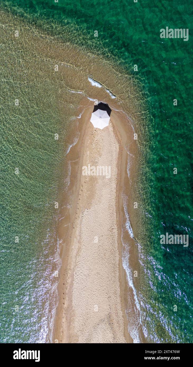 Epanomi cape, Luftdrohnenfotografie, Griechenland Stockfoto