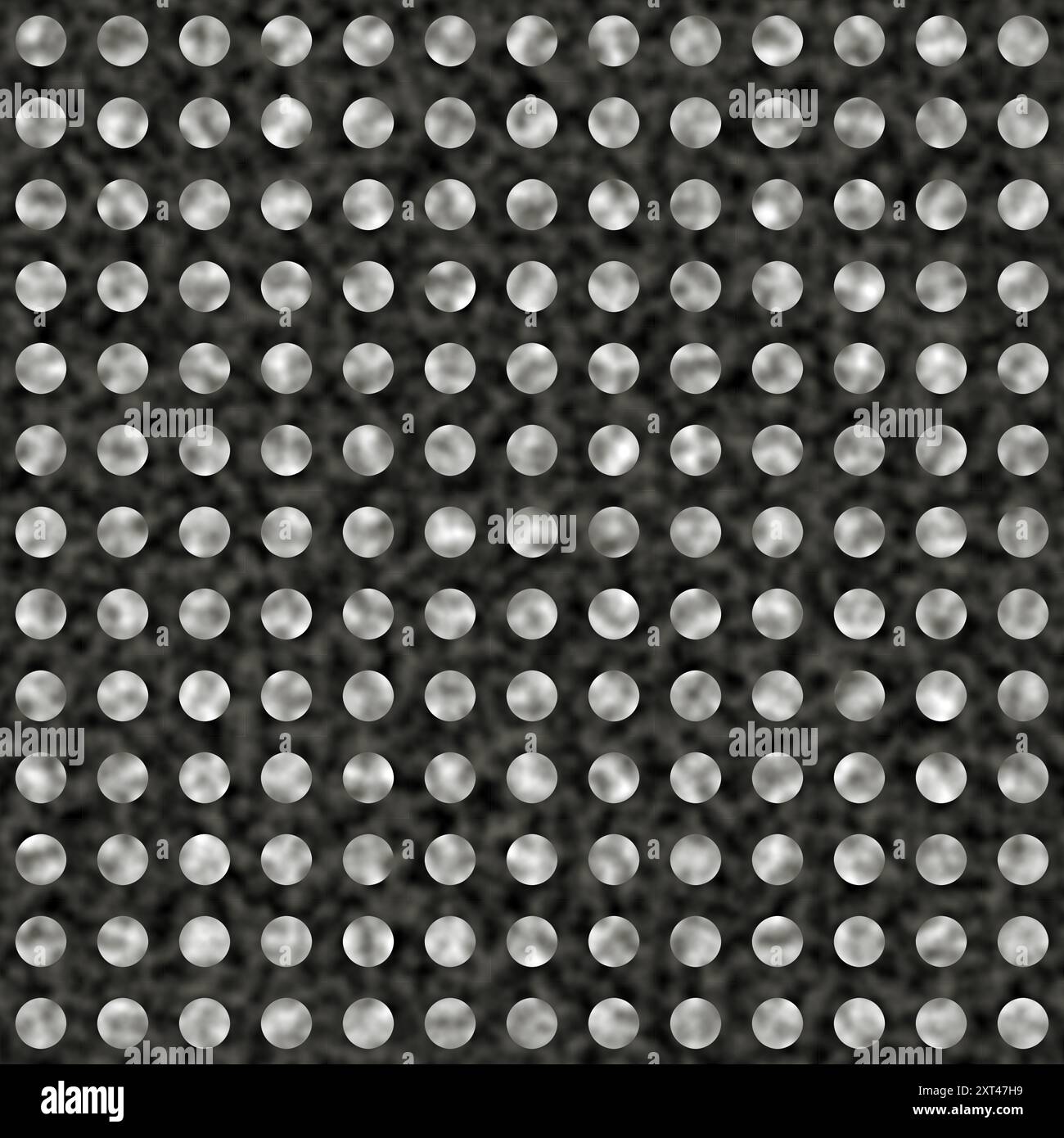 Weiße Polka Dots auf schwarzem Hintergrund nahtloses Muster. Weiches abstraktes geometrisches Muster. Punkte Flecken, Flecken, Flecken nahtlose Muster Stockfoto