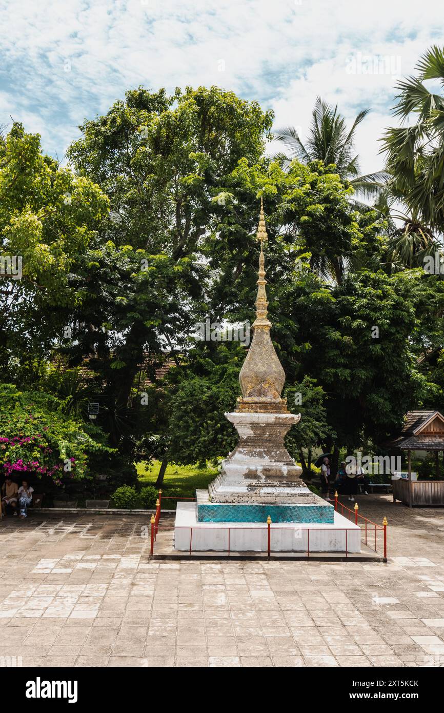 Detailansicht im Wat Xieng Thong Buddhistischen Tempel in Laos Stockfoto