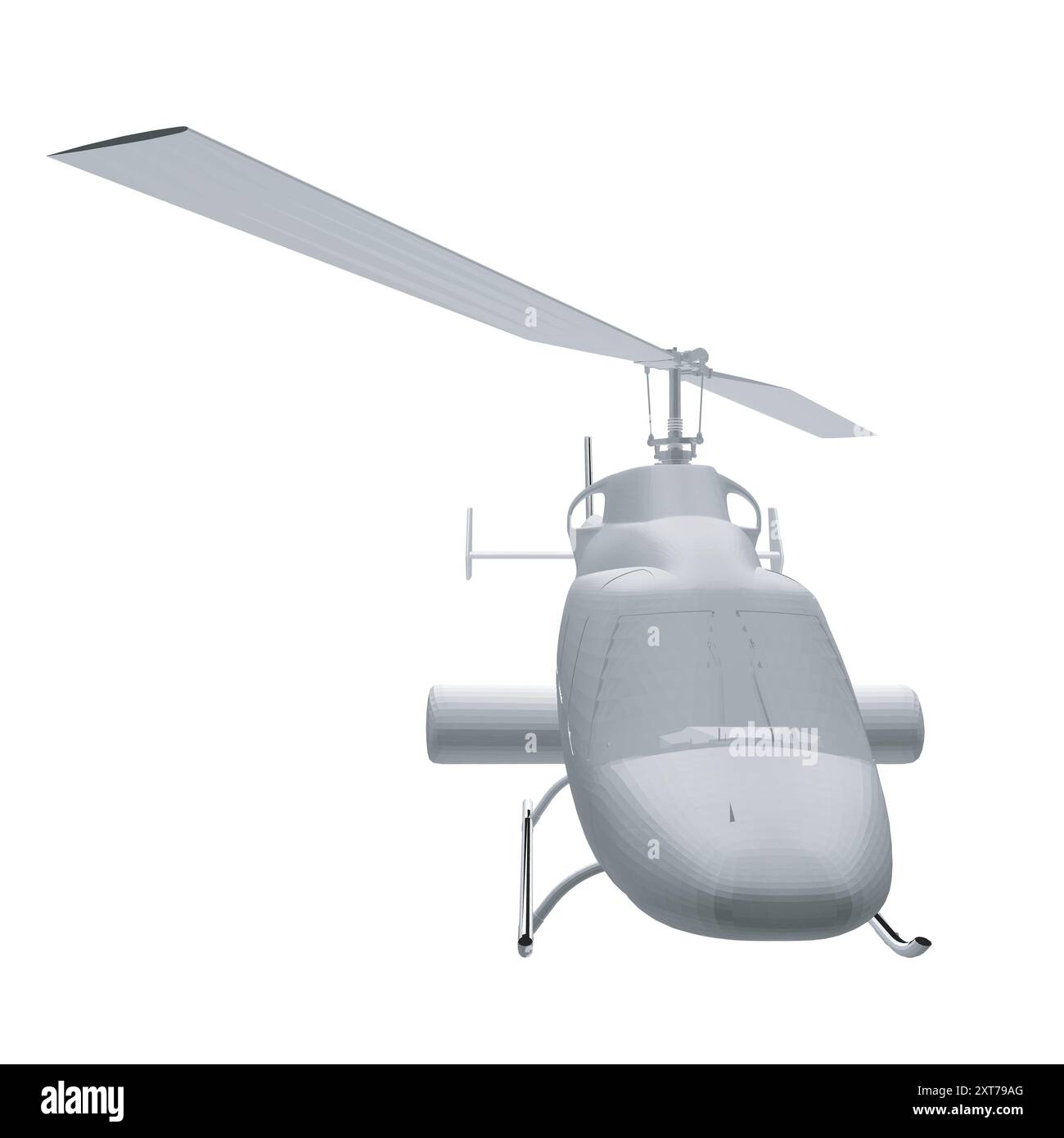 Hubschrauber detailliert polygonal. Vektor auf weißem Hintergrund isoliert. Ausmalseite für den Militärhubschrauber für Erwachsene. Hubschrauber und Flugzeuge. Vektoril Stock Vektor