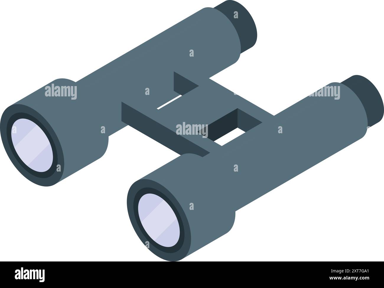 Ferngläser sind ein Werkzeug, mit dem wir entfernte Objekte näher und klarer sehen können Stock Vektor