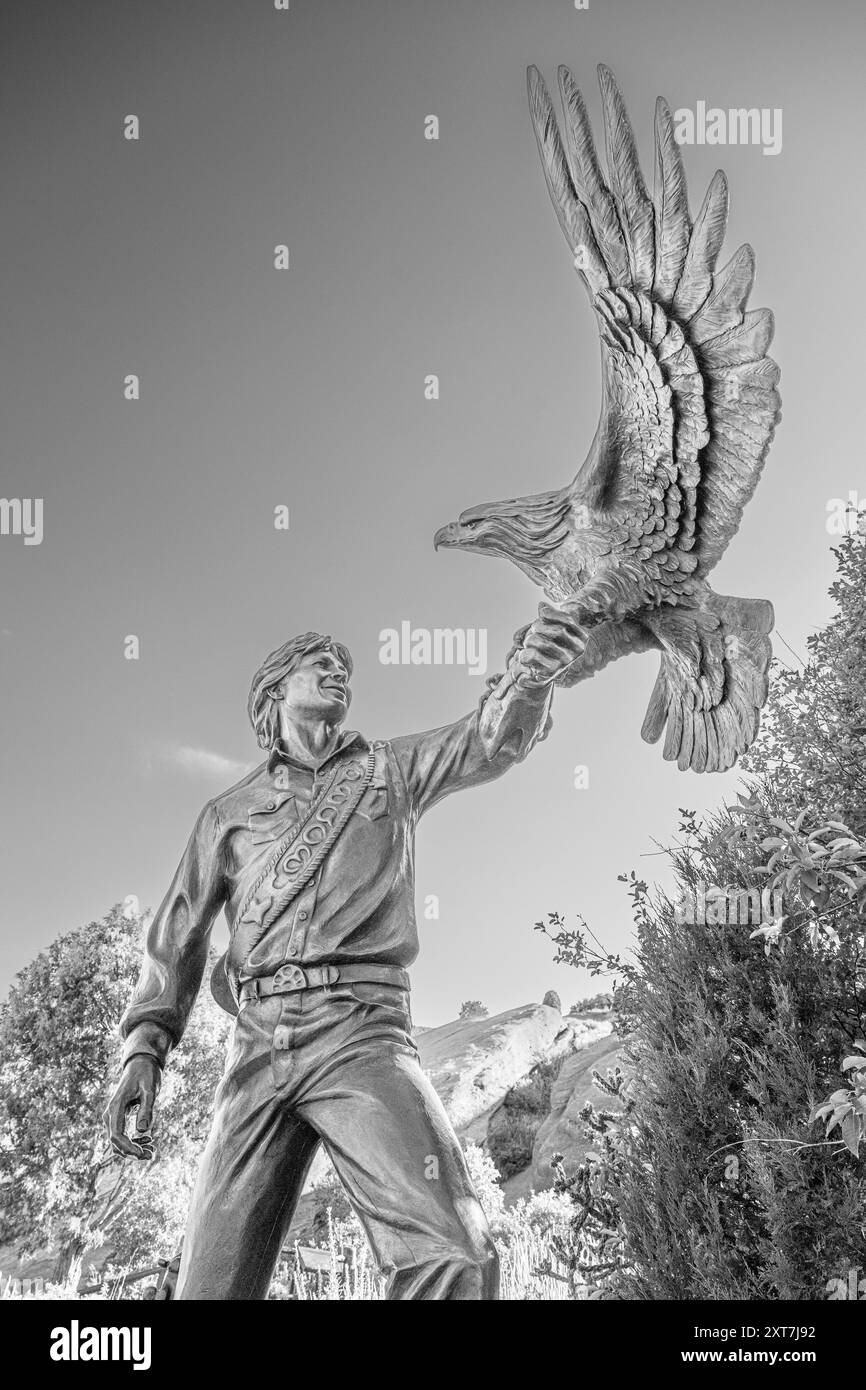 John Denver Statue Spirit im Red Rocks Park Colorado Jefferson County Stockfoto