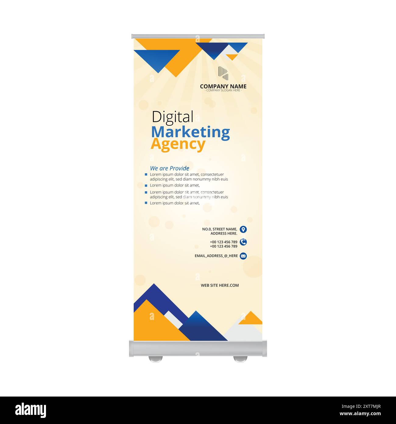 Roll-up Banner Vorlage Design Stock Vektor